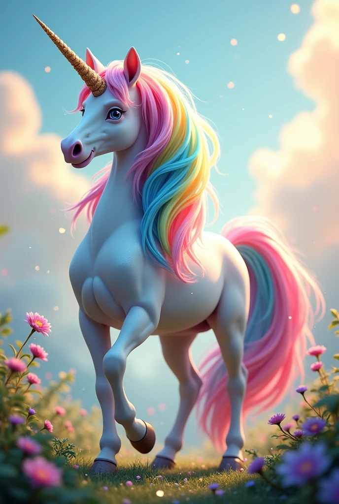 images of unicorn with rainbow hair