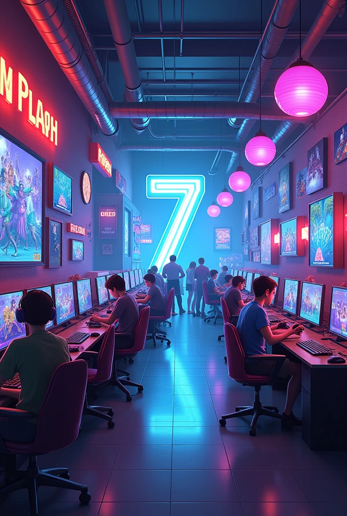 an art for Dream Play's 7th anniversary instagram a games room