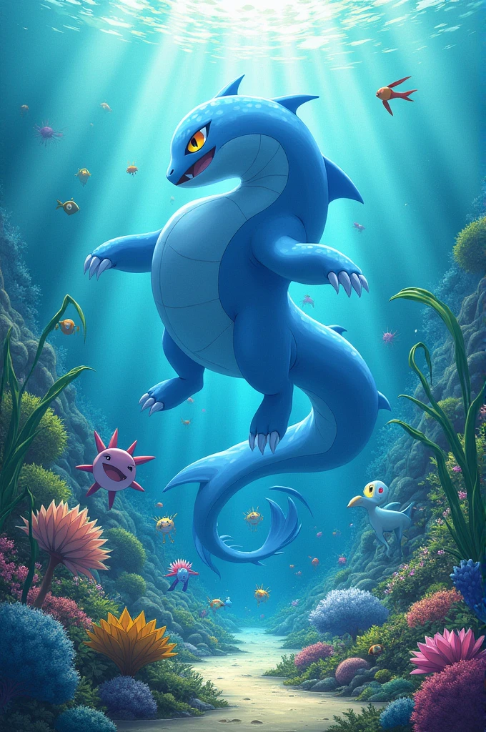 An image showing all the water-type Pokémon from all generations