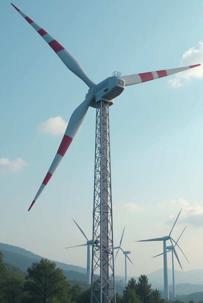 generator: Converts mechanical energy into electrical energy.
Speed multiplier: Increases the shaft rotation speed, essential for the generator to produce electricity efficiently. It connects the low speed shaft to the high speed shaft..
tower: Supports the entire structure of the wind turbine, raising the nacelle and blades to a height where the winds are more constant and strong, maximizing energy generation.