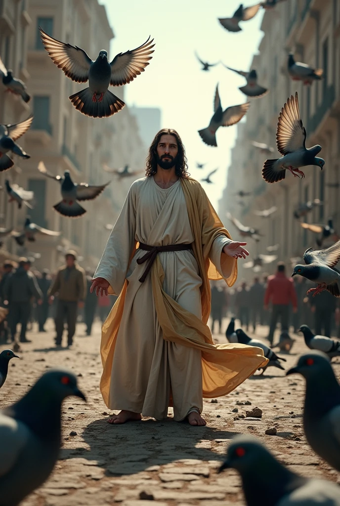Jesus fight dangerous pigeons 