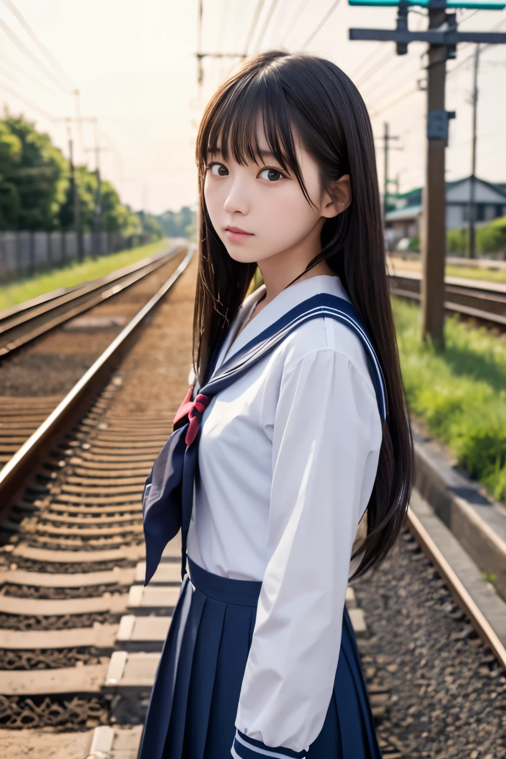 high school girl、classroom、Window seat、Close-up of face、Daytime、A little forward、A little happy face、profile