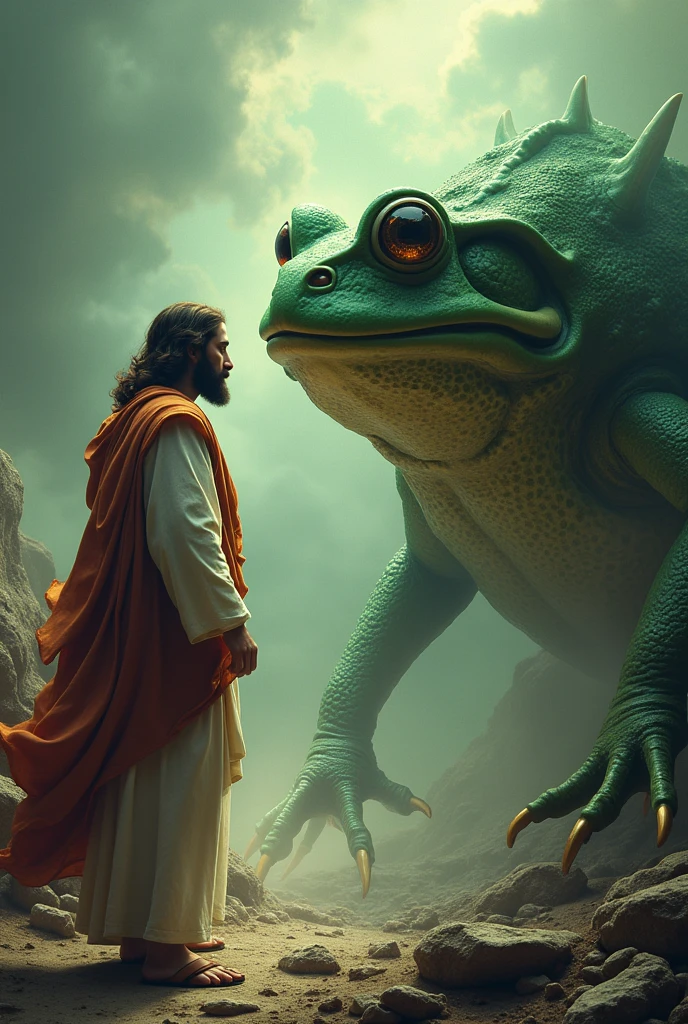 Jesus fight dangerous frog 