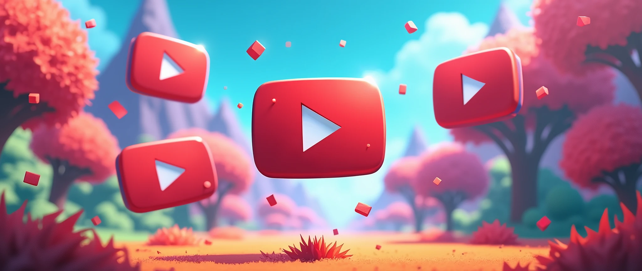 A high-quality, eye-catching YouTube channel logo, playful and dynamic in composition, featuring tyoutube logos in the air, in an anime art style, roblox theme