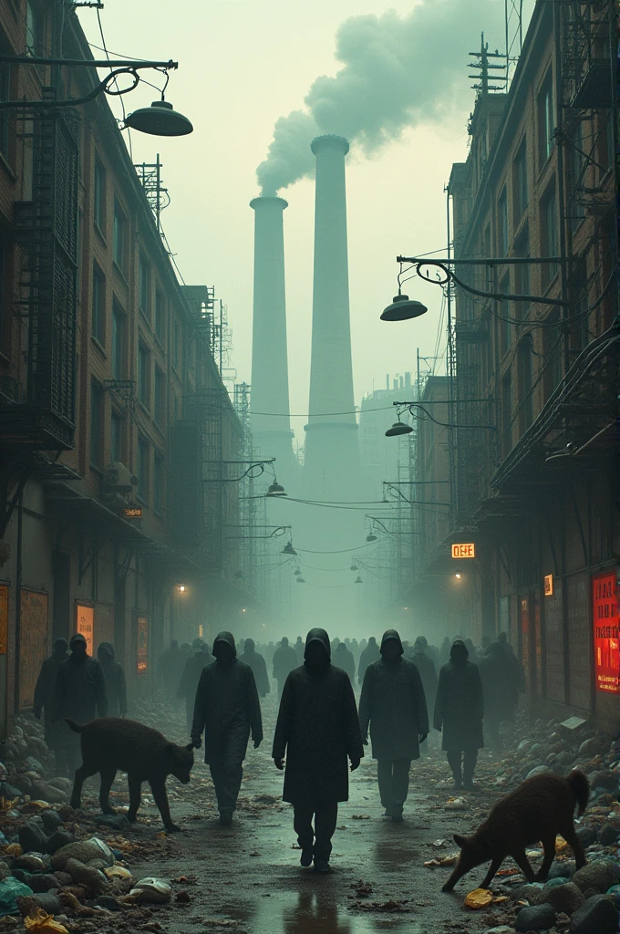 Draw a picture of today&#39;s society, which is a little deteriorated, the environment is polluted, animals are becoming extinct, Politicians have control over society and everything is slowly deteriorating
