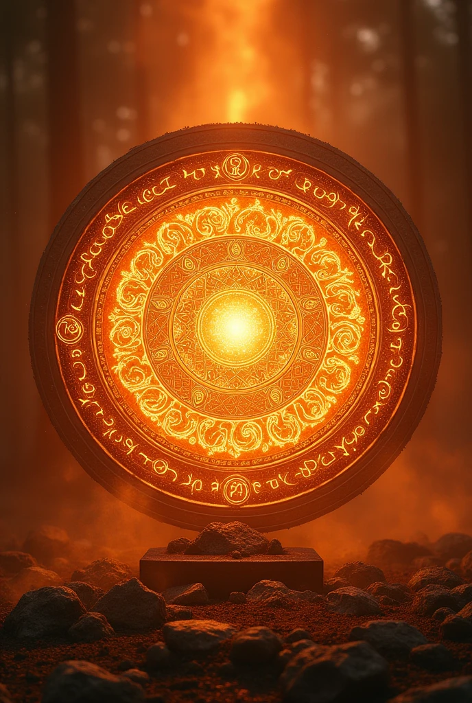 Enchanted circle spell magic for game square orange without people