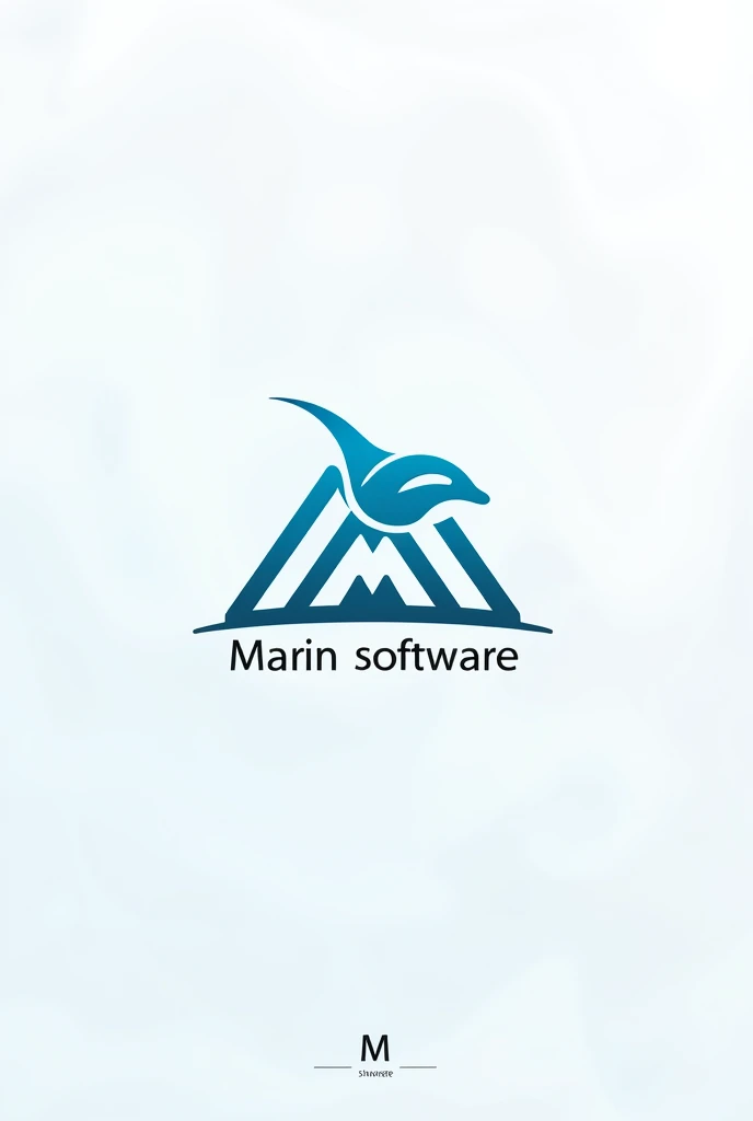 Make a logo for a software house company named as "Marin Software". Make a major illustration in "M" and then name with it. Make different ideas for logo.