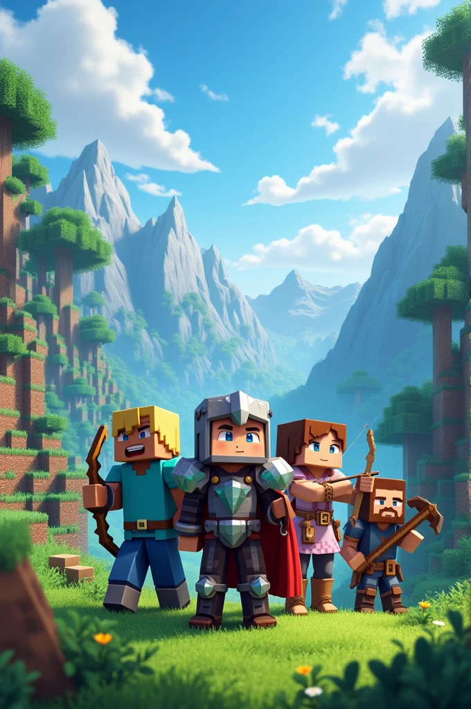 A Minecraft realms image for a group profile picture in full HD