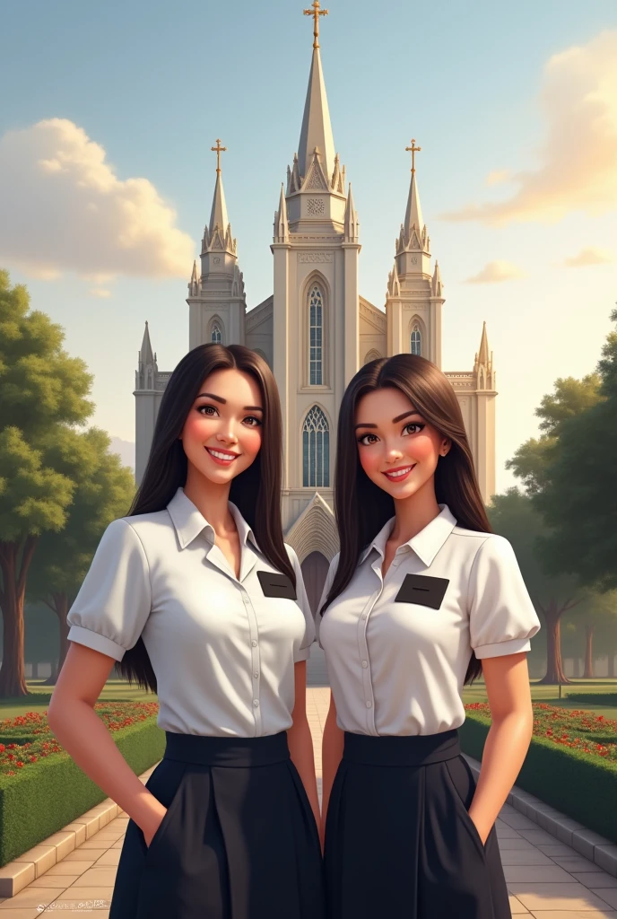 LDS sister missionaries temple