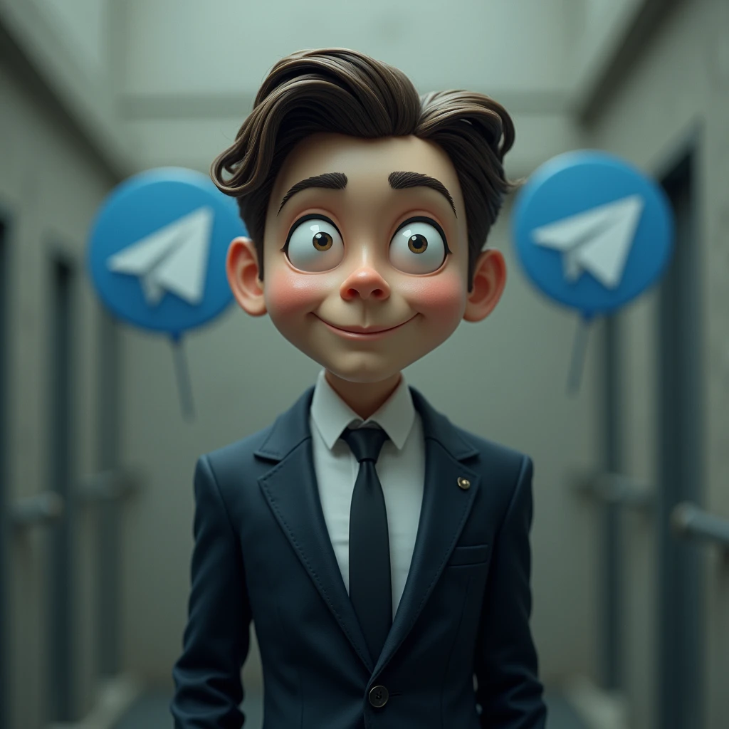 Povel durov , Telegram ceo , cute , suit  , prison ,  cute , very cute , telegram logo 