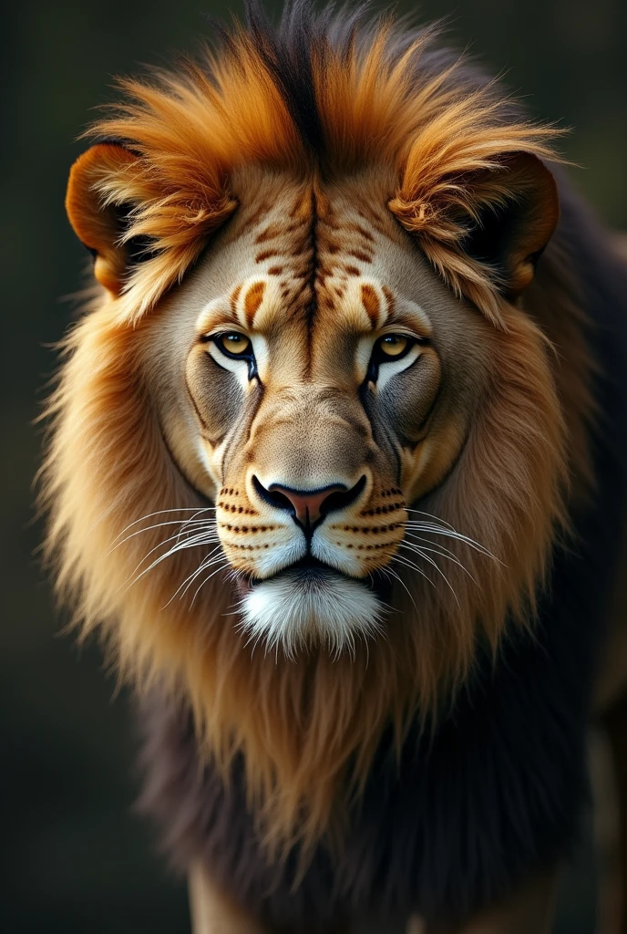 half woman half lioness the head is a woman but skin its lion