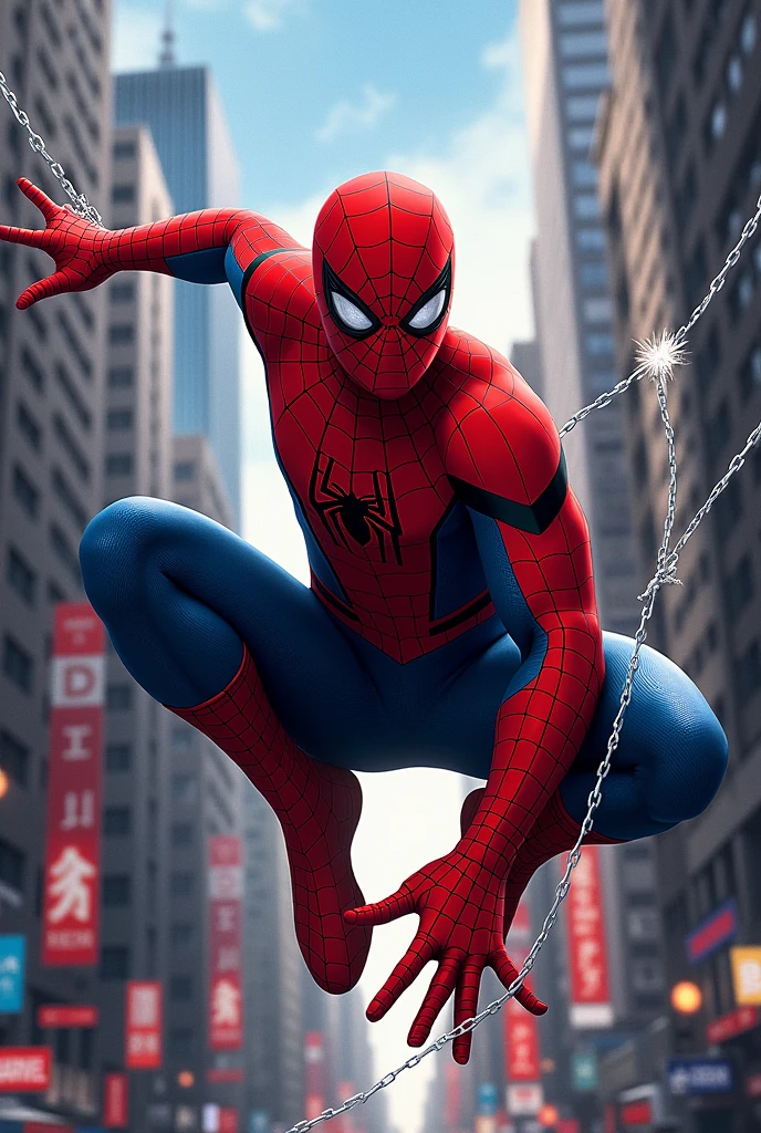 create an image of the cover of the movie of the spectacular spider man in drawing