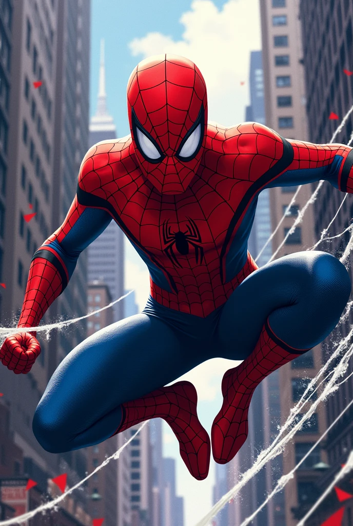 create an image of the cover of the movie of the spectacular spider man in drawing