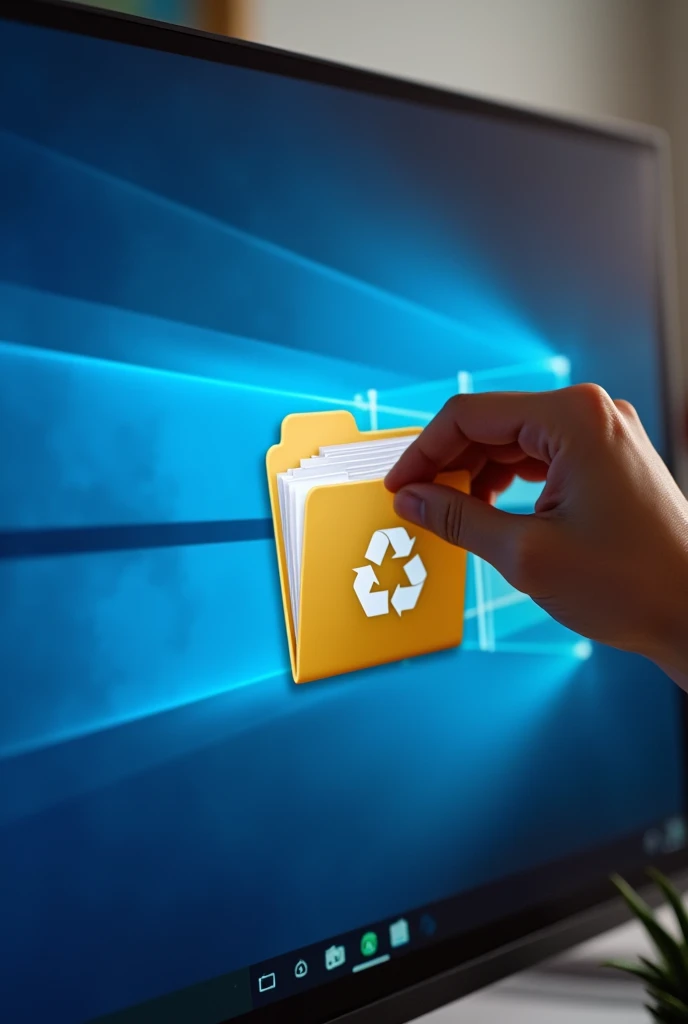 Make a monitor with the recycle bin application and close a folder