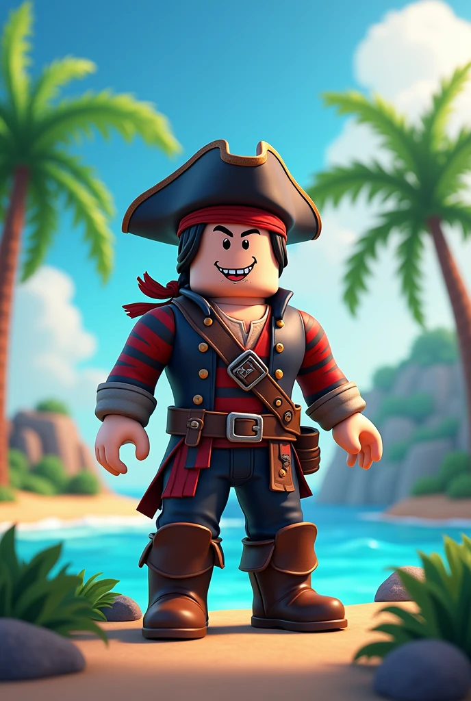 A roblox skin playing bloxfruits from roblox a game that is about pirates