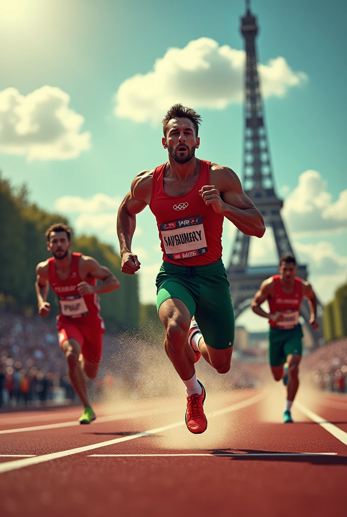Paris 2024 Olympic Games, photo in 8k, in action, cinematic.