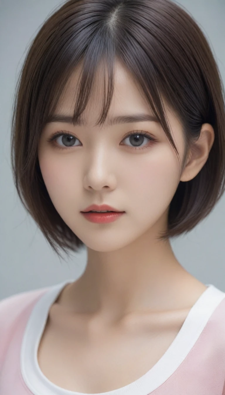 8k, Ultra-high resolution, Highest quality, masterpiece, 三分割法によるphotograph,Surreal, photograph, 1 , (:1.3), cute, cute顔, 細部までBeautiful Eyes, 細かくdetailedに,masterpiece,One Girl:1.2,Japanese women,nurse,upper body,glaring,Black short hair,Bowl cut,ID photo,((Fusion of humans and androids)),(Nurse uniform of the future:1.3),cyber punk,Eccentric,Medical Treatment Room,white collar,(Beautiful attention to detail),Subtle details, detailedな顔,anger,Attractive eyes,(ポートレートphotograph:1.4),(Photorealistic images:1.4),Fantasy art,(Beautiful Face:1.4),美しくAttractive eyes、Beautiful Eyes,Silver residue,(Tight waist:1.4)、(Beautiful with perfect body proportions:1.4),Pink Lips,profile,(((Ideal body type))),A-cup small breasts :2,、Portraiture:2、Perfect Anatomy、鮮明なdetailed、detailed,Fashion magazine cover,Thin lips,完璧でBeautiful Face ,完璧でcute顔, Skin with attention to detail, Perfect limbs、Narrow waist,Surreal,Light and shadow,spotlight