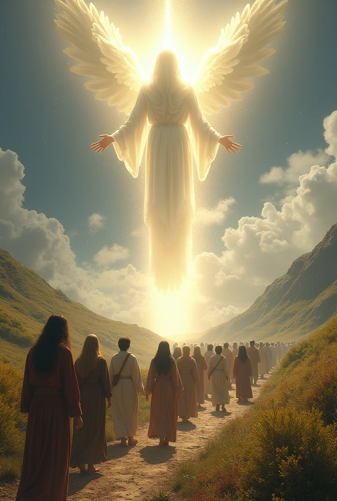 People walking towards god