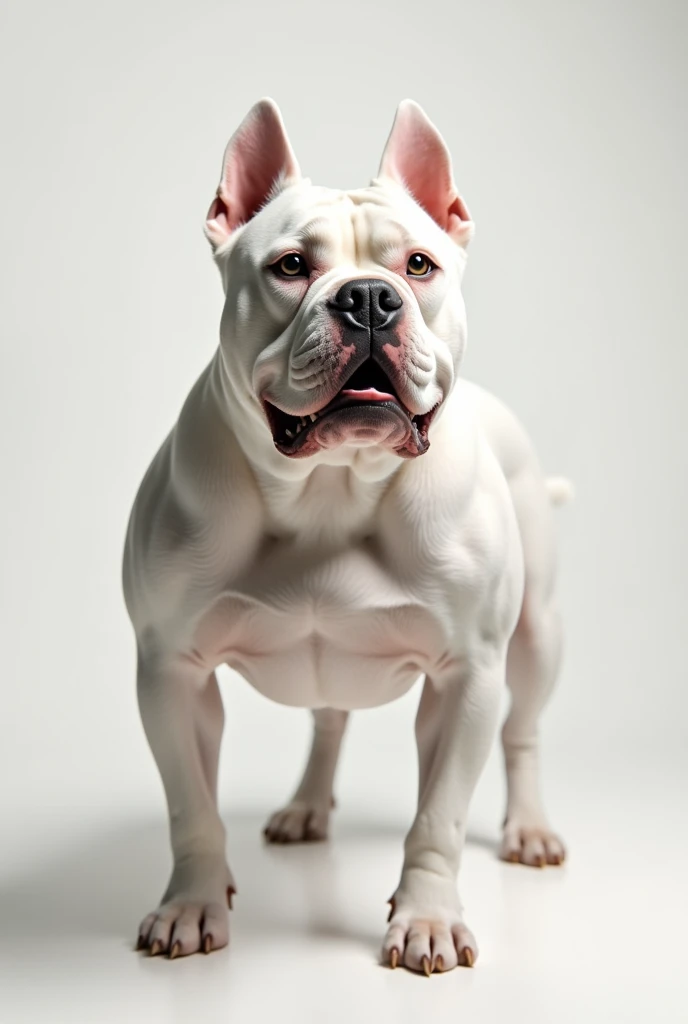 White dog pitbull