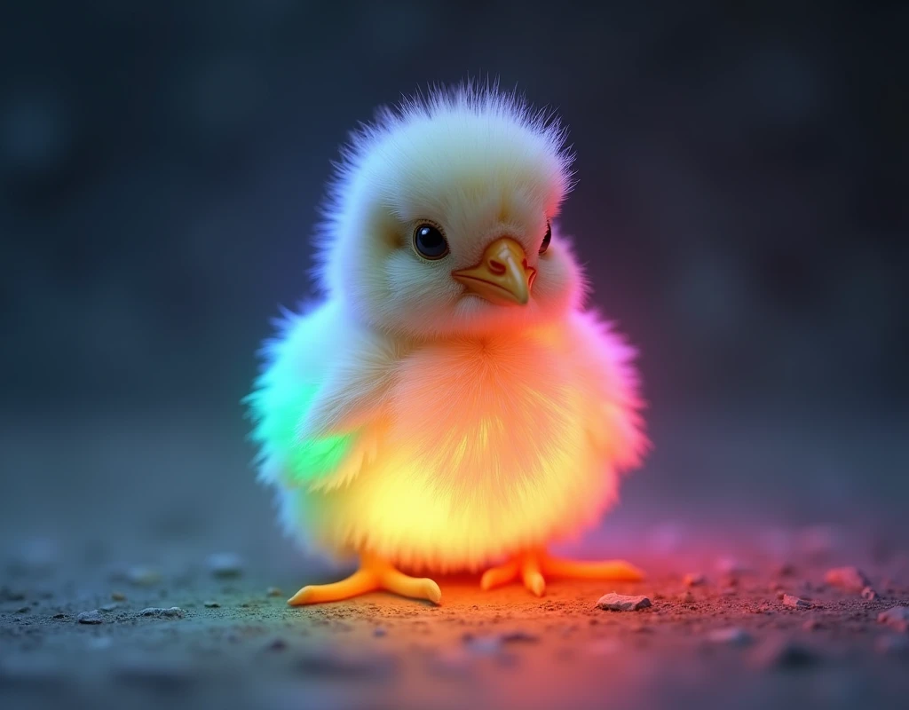 A chick that glows in RGB