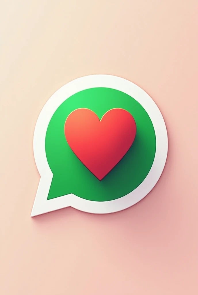 WhatsApp logo with a heart in the middle 