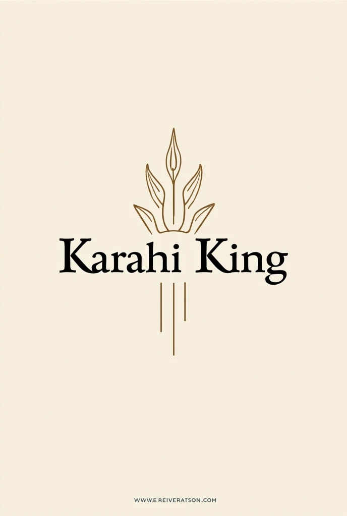 logo which is elegant, presenting a restaurunt name KARAHI KING in one color