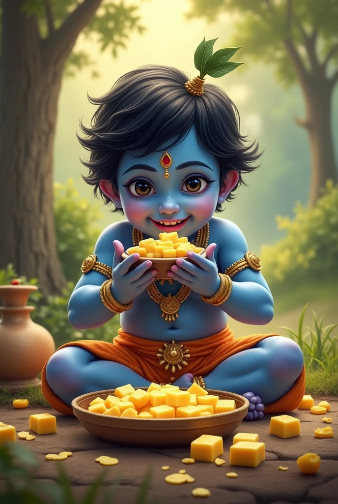 Shri Krishan ji eat makhan