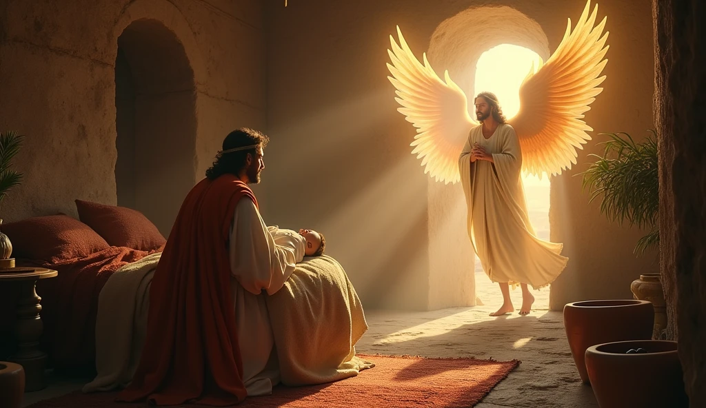 biblical history:
in a house in Bethlehem an angel of the Lord appeared in a dream to Joseph, the protector of Jesus, with an urgent message: "Get up, take it and your mother, and flees to Egypt.