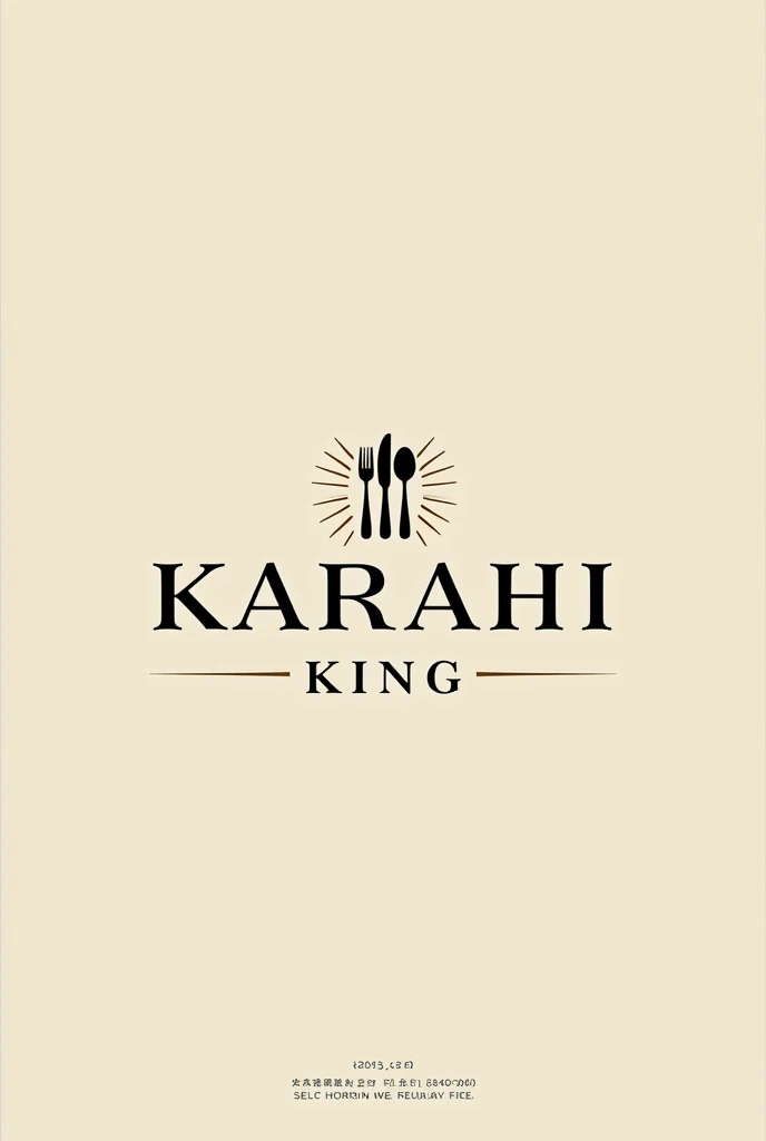 logo which is  elegant, presenting a restaurunt name KARAHI KING may or may not have some cutlry  in one color 