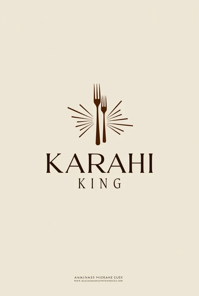 logo which is elegant, presenting a restaurunt name KARAHI KING may or may not have some cutlry in one color
