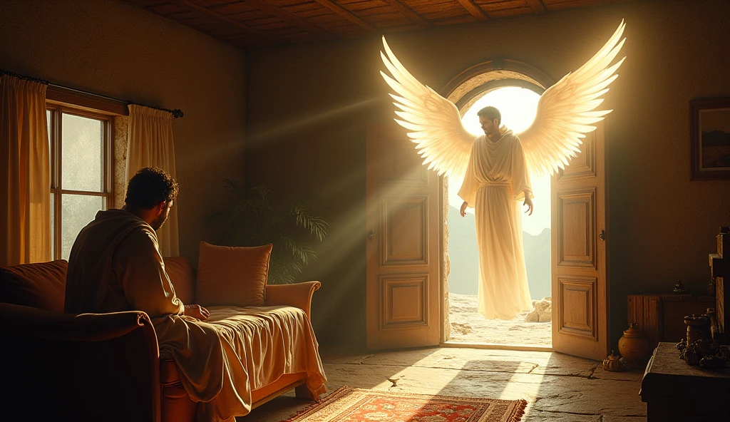 biblical history:
in a house in Bethlehem an angel of the Lord appeared in a dream to Joseph,