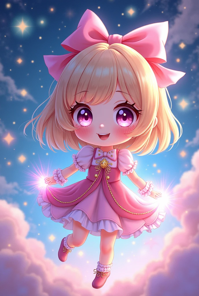 Cute uchu kei magical girl chibi anime girl