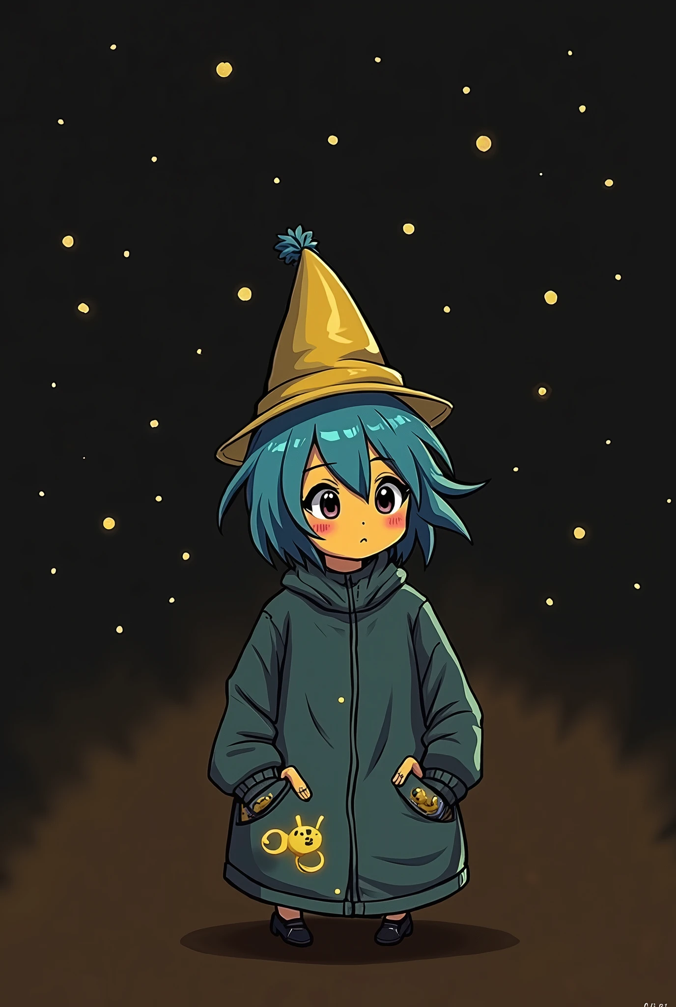 Draw the girl below in a more "anime girl" (keep her skin yellow.) make her more age.