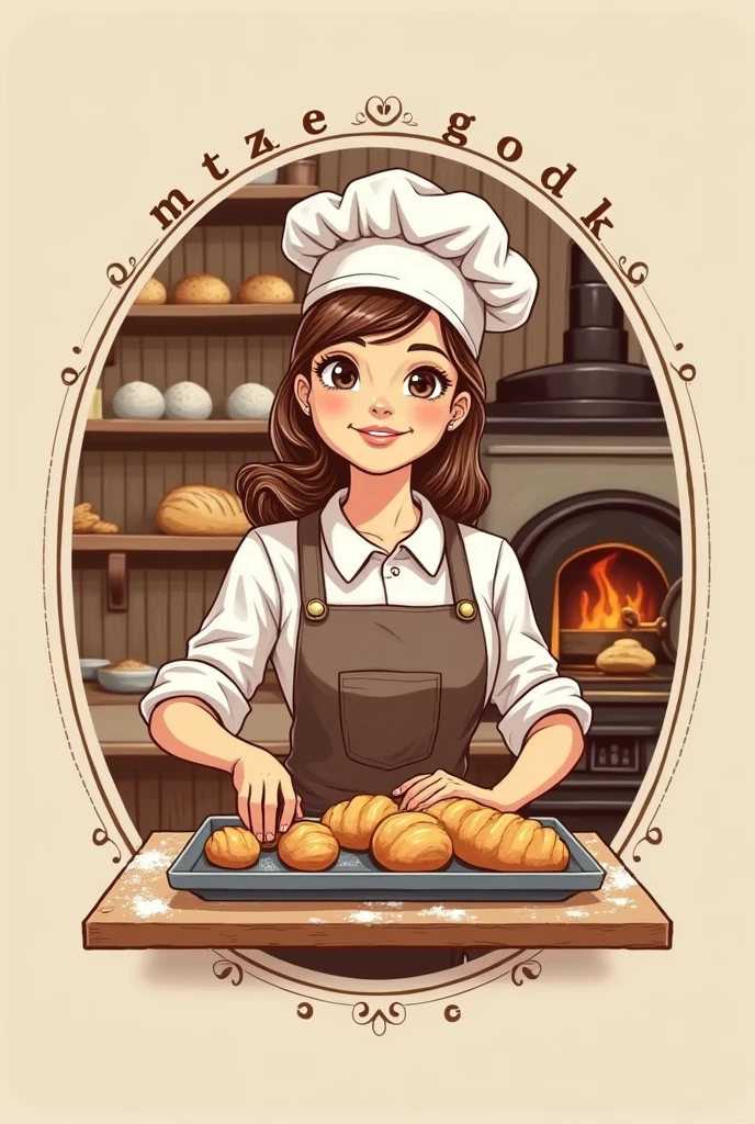 Design a logo for 'AmzBakeries' that reflects the inviting atmosphere of a bakery, highlighting the art of baking and the delightful experience of enjoying our products.