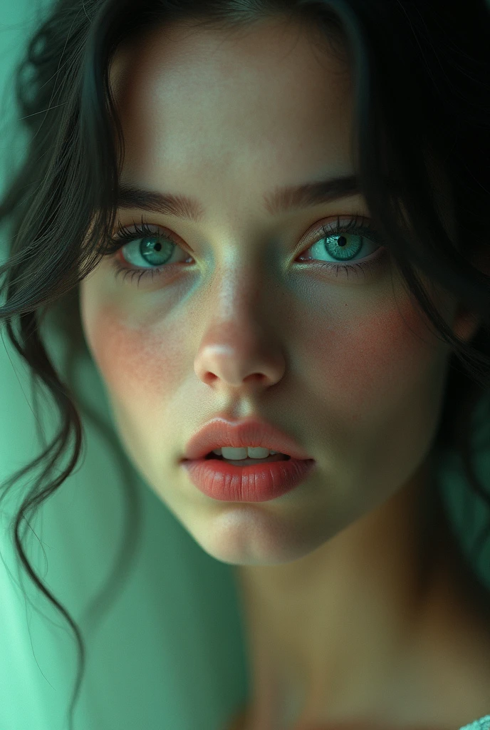 ((Best Quality)), ((masterpiece)), blue eyes with green