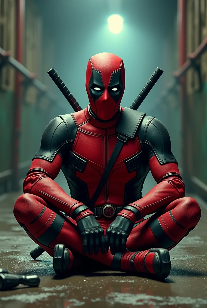 make Deadpool sit on the floor