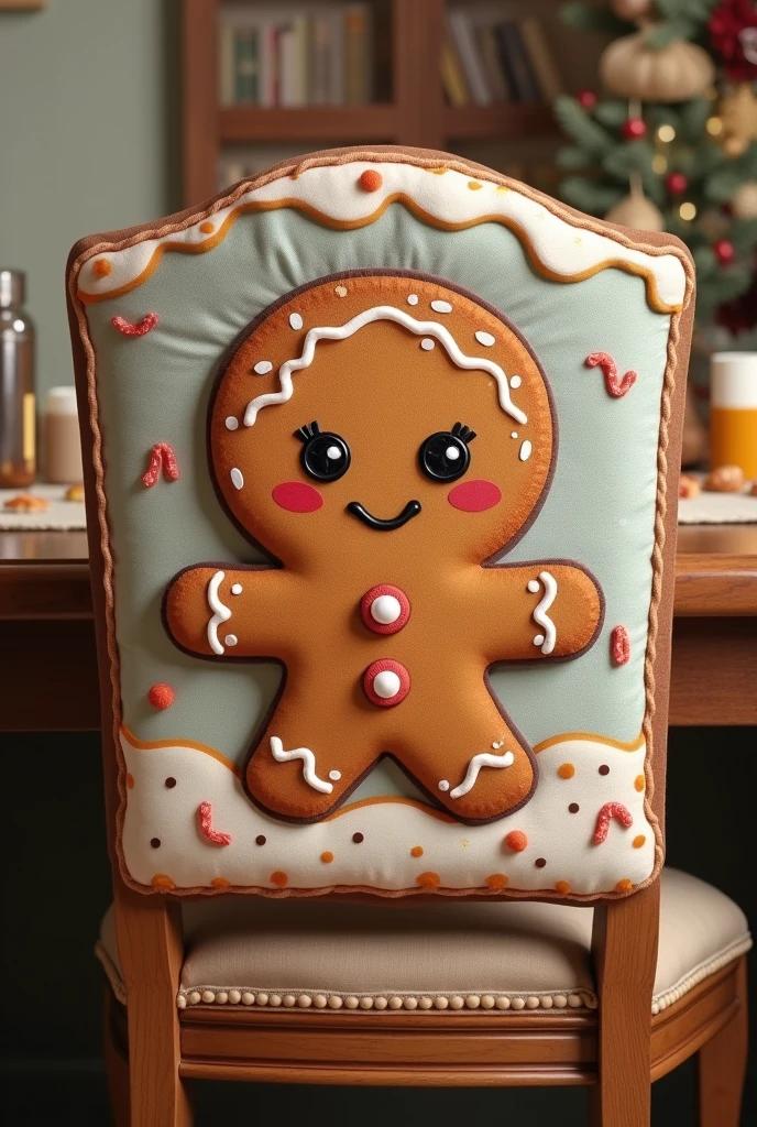 Gingerbread Man Chair Back Cover