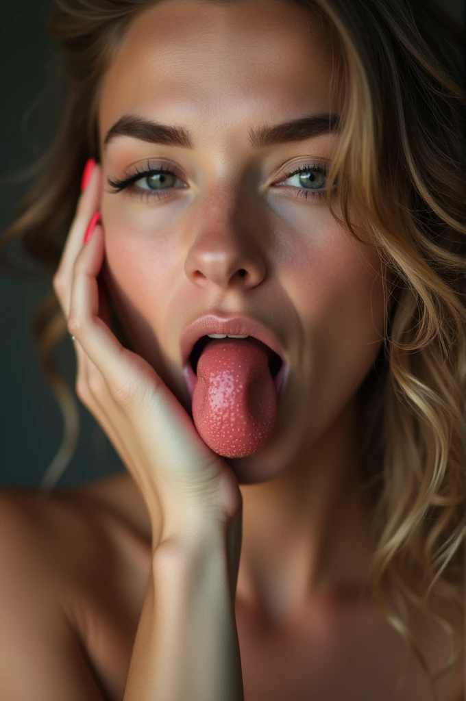 A woman sucking a thick penis