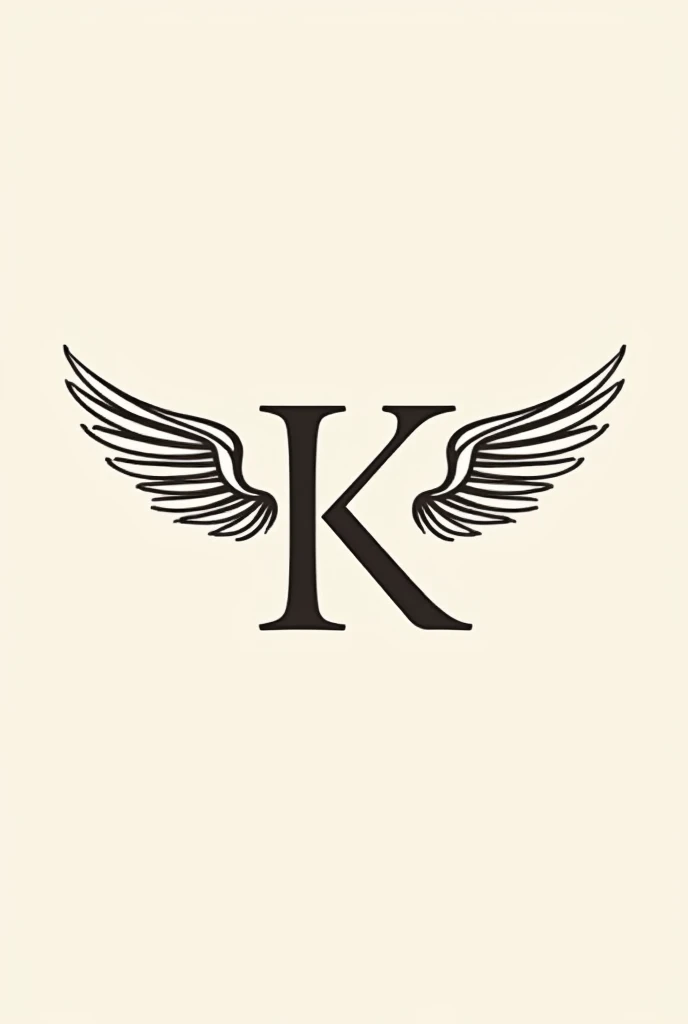 can you give me a letter K that have wings in it that works as a logo which is elegant, presenting a restaurunt name KARAHI KING