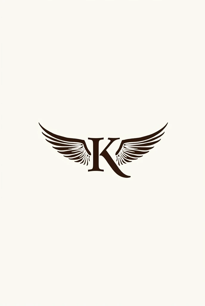 can you give me a letter K that have wings ni it as a part of K that works as a logo which is elegant, presenting a restaurunt name KARAHI KING