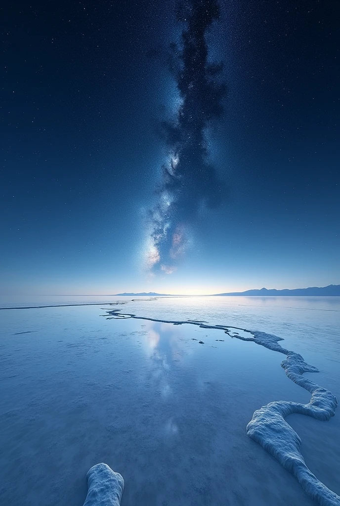 ((masterpiece, highest quality, Highest image quality, High resolution, photorealistic, Raw photo, 8K)), ((Extremely detailed CG unified 8k wallpaper)), The starry sky is reflected in the Uyuni Salt Flats