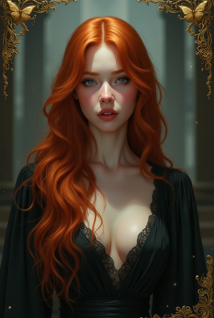 (solo, full body photo:1.3), (action packed:1.3), (haze, fog, mist:1.3), chiaroscuro, best quality, photorealistic, 1woman, (cute), (24yo:1.2), redhead, long ginger hair highly detailed, 1700'S, digital photography, art by artgerm and ruan jia and greg rutkowski surreal painting gold butterfly filigree, broken glass, (masterpiece, sidelighting, finely detailed Fashionable eyes: 1.2) (perfect oval large eyes that gazes at the viewer), beautiful detailed face, blue gorgeous perfect eyes, (blonde hair ponytail), (attractive young woman:1.3), (thick amazing hair), (seductive:1.1), (blushing:1.1)