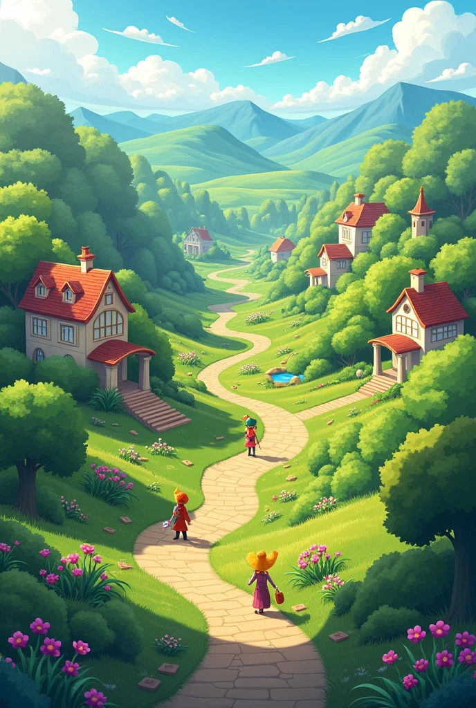I would like to create a background for an educational game in landscape mode. 