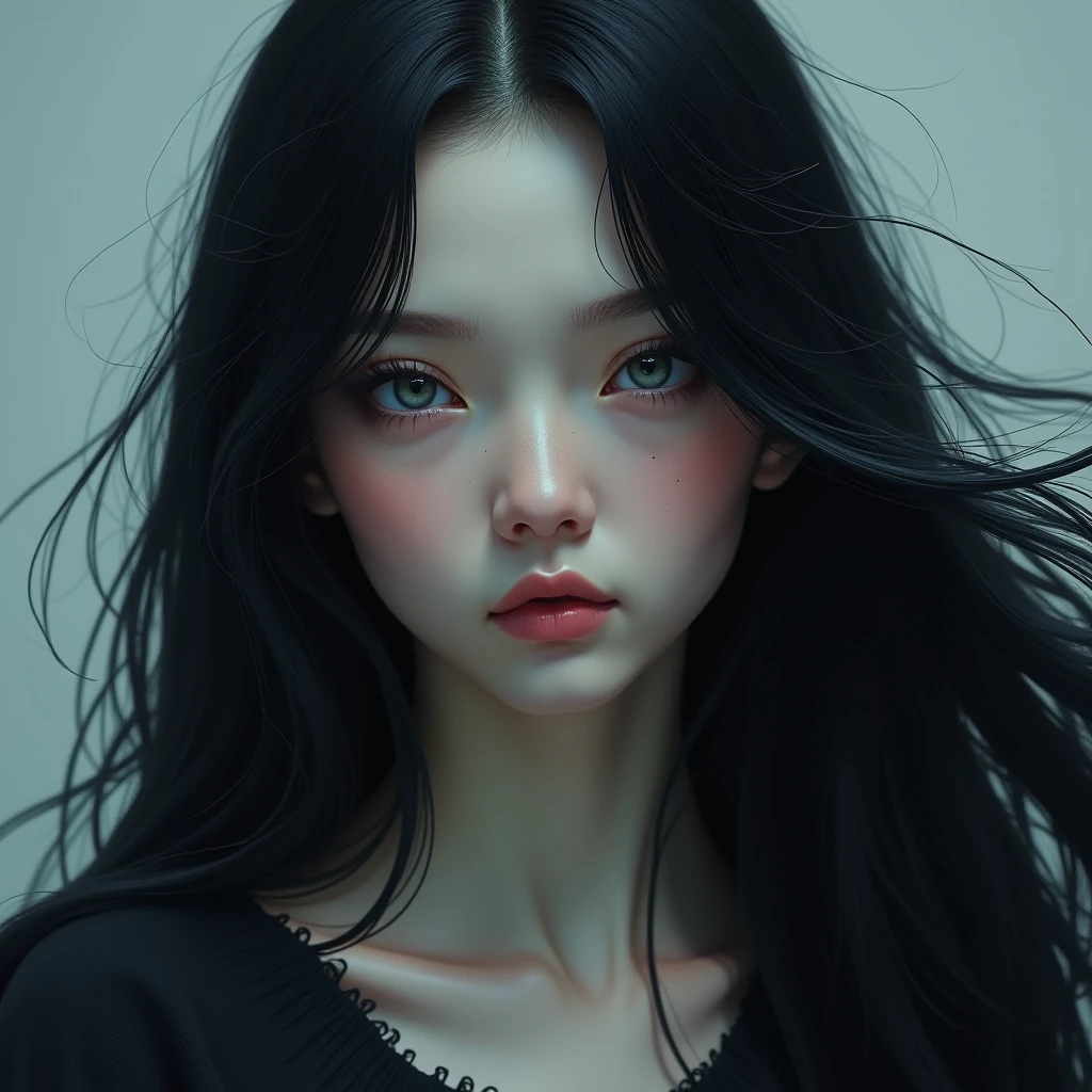 (Masterpiece, Best Quality, ultra detailed: 1.6), illustration, (Single, 1 girl, Beautiful detailed eyes: 1.2), City, street, Fine matte dark horror paint