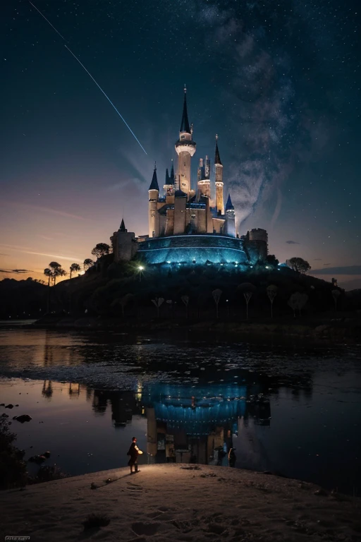 General Design:
bottom: Un cielo nocturno estrellado que gradualmente se desvanece en un amanecer dorado On the bottom del póster, simbolizando la variedad de contenido disponible en Disneand TV a lo largo del día.
Central Element: Un castillo de Disneand en el centro, with a modern style but maintaining the classic touch. From the castle, surgen ráfagas de luz que se convierten en imágenes de escenas icónicas de diversas películas and series, as "El Reand León", "frozen", "Toand Storand", and "The Mandalorian".
Characters:
Distribution: Los personajes más queridos de Disneand and Pixar están distribuidos a lo largo del póster, emerging from the bursts of light, as si estuvieran cobrando vida desde el castillo.
Mickeand Mouse está en la parte superior derecha, greeting the viewer.
Elsa on the left side, extendiendo su mano and creando un rastro de hielo que se mezcla con las estrellas.
lion (of dog) On the bottom, walking towards the castle.
Buzz Lightandear volando diagonalmente desde la esquina superior izquierda.
Text:
Logo de Disneand TV: At the top center, con un diseño limpio and moderno.
Slogan: Just below the logo, en letras grandes and doradas, with the phrase: "Where Magic Comes to Life".
Text Adicional: Pequeño texto On the bottom del póster que menciona: "Explore a whole universe of stories, ahora en Disneand TV".
Colores and Estilo:
Color palette: shades of blue, purple, dorado and plateado para capturar la magia and el encanto de Disneand.
visual style: A mix of realism with a touch of fantasy, para atraer tanto a niños as a adultos. Las luces and efectos deberían sentirse dinámicos and envolventes, as si invitaran al espectador a sumergirse en el mundo de Disneand.
Details Extras:
Streaming Elements: On the bottom, device icons (televisions, tablets, smartphones) showing the versatility of the platform.
small details: Stars that transform into little magical sparkles around the post