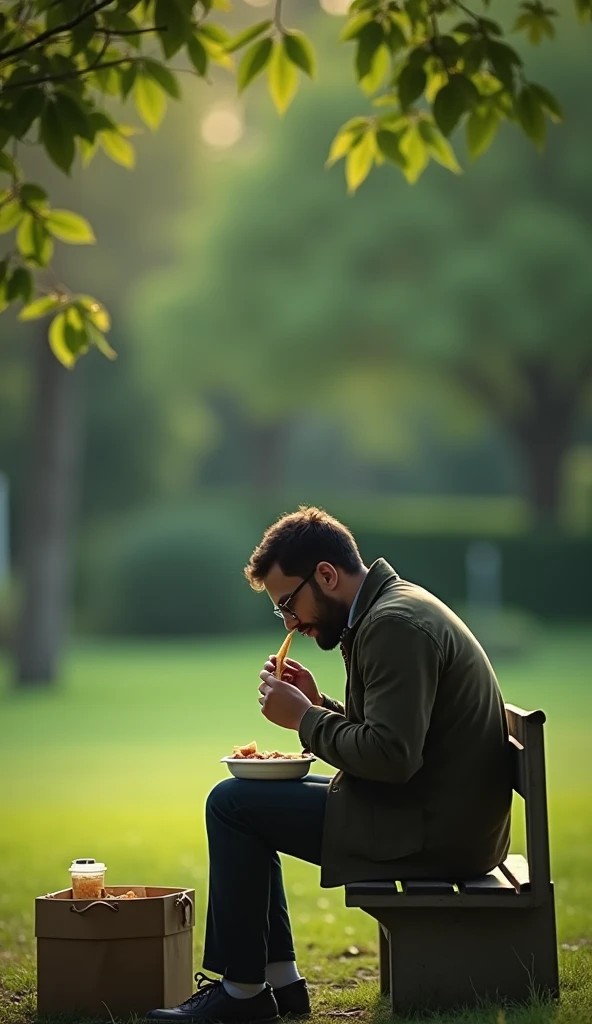 Carlos used to eat alone in the park during his lunch hour.