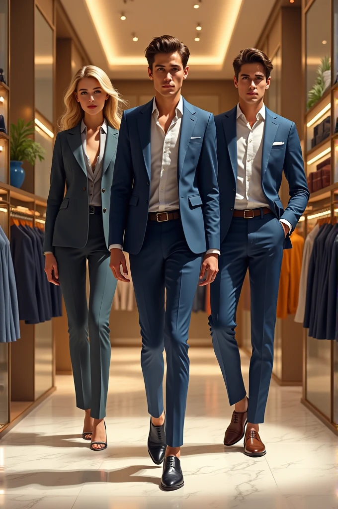 An advertisement for a pants store drawn