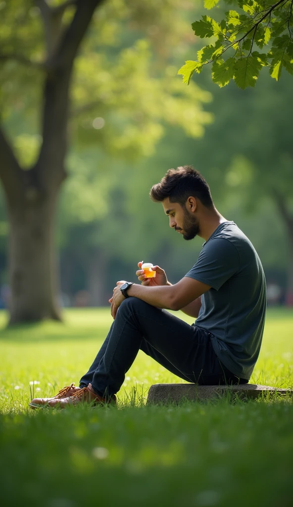 Carlos used to eat alone in the park during his lunch hour.