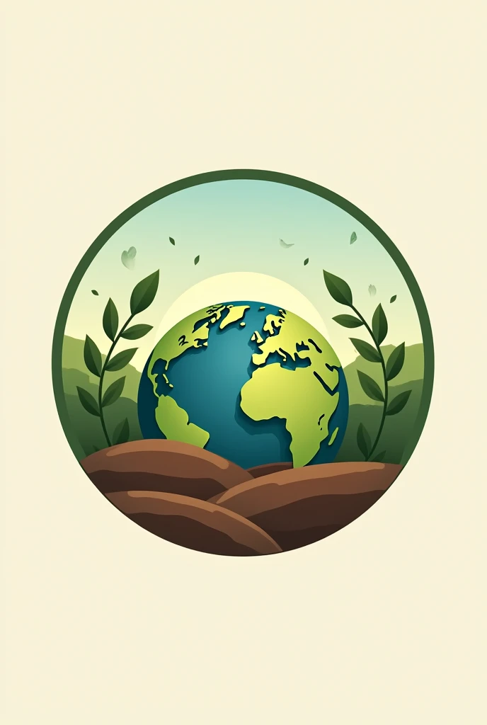 Here is an original logo for an organic fertilizer company. With earth background
