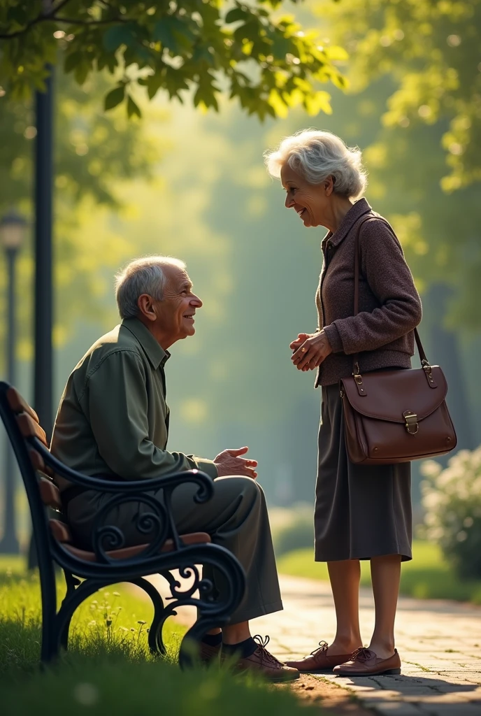 One day, An elderly woman approached him and asked if she could share his bench..